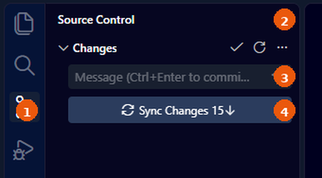 آناتومی نزدیک پنل Source Control